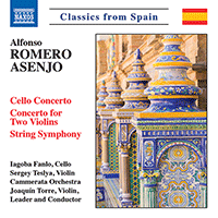 ROMERO ASENJO, A.: Cello Concerto / Concerto for 2 Violins / String Symphony (Fanlo, Teslya, Torre, Cammerata Orchestra)