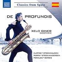 Música de saxofón - KURTÁG, G. / STOCKHAUSEN, K. / PARRA, H. / STEEN-ANDERSEN, S. / PERALES, CD / BERBIS, MA (De Profundis) (Giner)