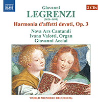 LEGRENZI, G.: Harmonia d'affetti devoti, Book 1, Op. 3 (Nova Ars Cantandi, Valotti, Acciai)