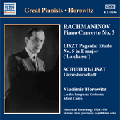 RACHMANINOV: Piano Concerto No. 3 / LISZT: Paganini Etudes (Horowitz) (1930)