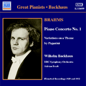 BRAHMS: Piano Concerto No. 1 (Backhaus) (1932)