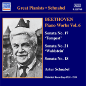 BEETHOVEN: Piano Sonatas Nos. 17, 18 and 21 (Schnabel) (1932, 1934)