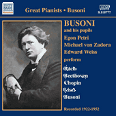 BUSONI AND HIS PUPILS (1922-1952)