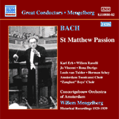 BACH, J.S.: St. Matthew Passion (Mengelberg) (1939)