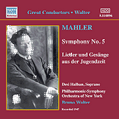 MAHLER: Symphony No. 5 / Lieder und Gesänge aus der Jugendzeit (Walter) (1947)