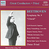 BEETHOVEN: Symphony No. 9 (Fried) (1929)
