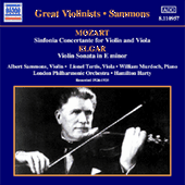 MOZART: Sinfonia Concertante / ELGAR: Violin Sonata (Sammons) (1926-1935)