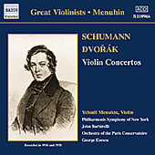 DVORAK / SCHUMANN: Violin Concertos (Menuhin) (1936, 1938)