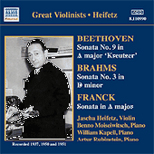 BEETHOVEN / BRAHMS / FRANCK: Violin Sonatas (Heifetz) (1937-1951)