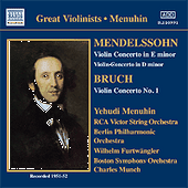 MENDELSSOHN / BRUCH: Violin Concertos (Menuhin) (1951-1952)