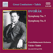 DVORAK: Symphonies Nos. 7 and 8 (Czech PO, Talich) (1938, 1935)