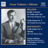 BRAHMS: Double Concerto / Violin Sonata No. 3 / BEETHOVEN: Violin Sonata No. 5 (Milstein) (1950-51)