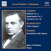 FRIEDMAN, Ignaz: Complete Recordings, Vol. 5: English Columbia Recordings (1933-1936)