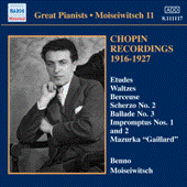 CHOPIN: Piano Works (Moiseiwitsch, Vol. 11) (1916-1927)