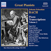 BACH, J.S.: Piano Transcriptions, Vol. 2 (Great Pianists) (1925-1950)