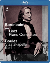 LISZT, F.: Piano Concertos Nos. 1 and 2 / WAGNER, R.: A Faust Overture / Siegfried Idyll (Barenboim, Boulez) (Blu-ray, Full-HD)