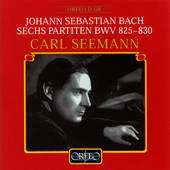 BACH, J.S.: Clavierübung, Part I - 6 Partitas, BWV 825-830 (Seemann)