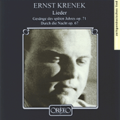 KRENEK, E.: Lieder (Sturludóttir, Himmelheber)