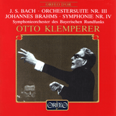 BACH, J.S.: Overture (Suite) No. 3 / BRAHMS, J.: Symphony No. 4 (Bavarian Radio Symphony, Klemperer) (1957)