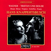 WAGNER, R.: Tristan und Isolde [Opera] (Braun, Klose, Treptow, Schöffler, Frantz, Bavarian State Opera Chorus and Orchestra, Knappertsbusch)