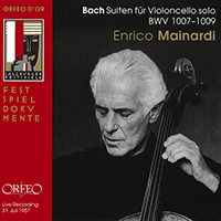 BACH, J.S.: Cello Suites Nos. 1-3, BWV 1007-1009 (Mainardi) (1957)