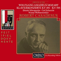 MOZART, W.A.: Piano Concertos Nos. 24 and 27 (Casadesus, Vienna Philharmonic, Mitropoulos, Schuricht) (1956-1961)