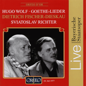 WOLF, H.: Gedichte von J.W. v. Goethe (excerpts) (Fischer-Dieskau, S. Richter)