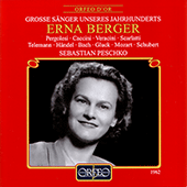 Vocal Recital: Berger, Erna - PERGOLESI, G.B. / CACCINI, G. / VERACINI, F.M. / SCARLATTI, A. / TELEMANN, G.P. / HANDEL, G.F. / BACH, J.C.