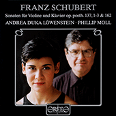 SCHUBERT, F.: Violin and Piano Music (Löwenstein, Moll)