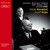 Vocal Recital: Konetzni, Hilde - SCHUBERT, F. / SCHUMANN, R. / BRAHMS, J. / WOLF, H.