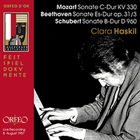 Piano Recital: Haskil, Clara - MOZART, W.A. / BEETHOVEN, L. van / SCHUBERT, F. (Haskil) (1957)