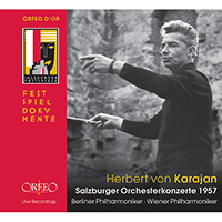 Choral and Orchestral Music - BRAHMS, J. / BRUCKNER, A. / MOZART, W.A. (Salzburger Orchesterkonzerte) (Karajan) (1957)