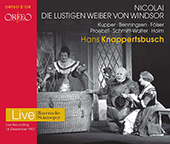 NICOLAI, O.: Lustigen Weiber von Windsor (Die) [Opera] (Kupper, Benningsen, Fölser, Bavarian State Opera Chorus and Orchestra, Knappertsbusch)