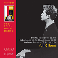 Piano Recital: Cliburn, Van - BRAHMS, J. / BARBER, S. / CHOPIN, F. / BEETHOVEN, L. van (1964)