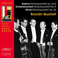 Chamber Music - BRAHMS, J. / SHOSTAKOVICH, D. / RAVEL, M. (Borodin Quartet) (1961)