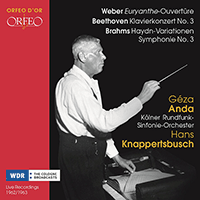 Orchestral Music - WEBER, C.M. von / BEETHOVEN, L. van / BRAHMS, J. (Anda, West German Radio Symphony, Knappertsbusch) (1962-1963)