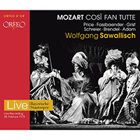 MOZART, W.A.: Così fan tutte [Opera] (Price, Fassbaender, W. Brendel, Schreier, Grist, T. Adam, Bavarian State Opera Chorus and Orchestra, Sawallisch)