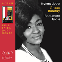 BRAHMS, J.: Lieder (Bumbry, B. Glass)