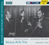 BRAHMS, J.: Piano Trio No. 1 / RAVEL, M.: Piano Trio in A Minor (Beaux Arts Trio) (Schwetzinger Festspiele Edition, 1960)