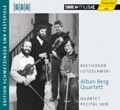 BEETHOVEN, L. van: String Quartet No. 7 / LUTOSLAWSKI, W.: String Quartet (Alban Berg Quartet) (Schwetzinger Festspiele Edition, 1978)