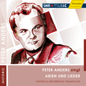 Vocal Recital: Anders, Peter - WAGNER, R. / SMETANA, B. / PUCCINI, G. / BIZET, G. / VERDI, G. (Peter Anders singt Arien und Lieder) (1946-1952)