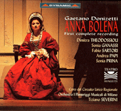 DONIZETTI: Anna Bolena [Opera] (Theodossiou, Ganassi, Sartori, Papi, Teatro Donizetti, Severini)