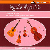 PAGANINI: Guitar Quartets Nos. 2, 8 and 15