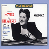 BEETHOVEN, L. van: Piano Concerto No. 4 / SCHUMANN, R.: Piano Concerto, Op. 54 / CHOPIN, F.: Piano Concerto No. 2 (Novaes, Klemperer)