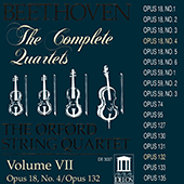 BEETHOVEN, L.: String Quartets (Complete), Vol. 7 - Nos. 4 and 15 (Orford String Quartet)