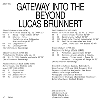 Violin Recital: Brunnert, Lucas - ERDMANN, E. / BORCK, E. von / BACH, J.S. / HINDEMITH, P. / SCHUBERT, H. (Gateway into the Beyond)