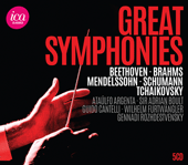 GREAT SYMPHONIES - BEETHOVEN, L. van / BRAHMS, J. / MENDELSSOHN, Felix (Argenta, Boult, Cantelli, Furtwängler) (5-CD Box Set) (1953-1981)