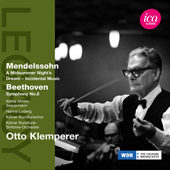 MENDELSSOHN, Felix: Midsummer Night's Dream (A) / BEETHOVEN, L. van: Symphony No. 8 (Cologne Radio Symphony, Klemperer) (1954-1955)