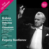 BRAHMS, J.: Symphony No. 3 / DEBUSSY, C.: La Mer / CHAUSSON, E.: La mort de l'amour (Baker, London Symphony, Svetlanov)