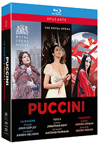 PUCCINI, G.: Bohème (La) / Tosca / Turandot (Royal Opera House, 2009-2013) (3 Blu-ray Disc Box Set, HD)